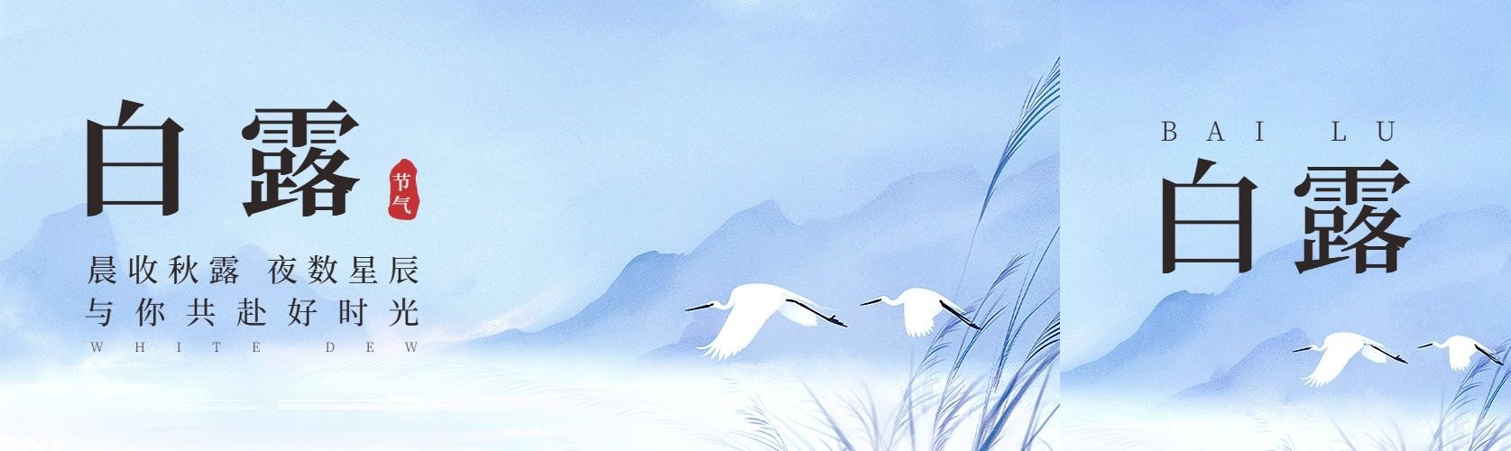 白露节气祝福公众号封面公众号首图aigc预览效果