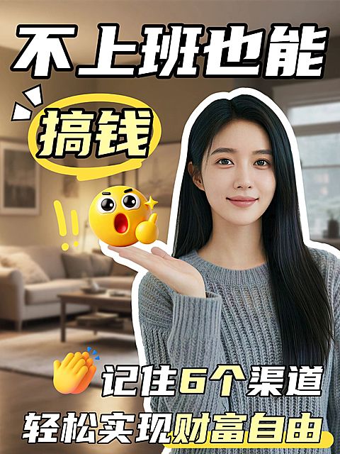 知识付费理财小知识分享人像小红书封面