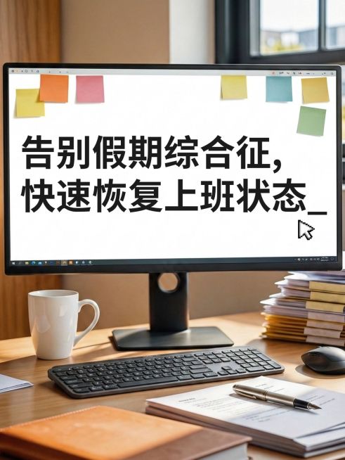 生活分享告别假期综合征实景大字小红书封面预览效果