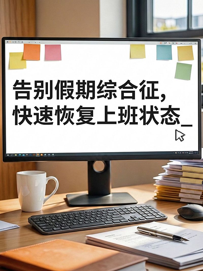生活分享告别假期综合征实景大字小红书封面