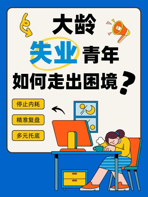 失业找工作小红书封面竖版海报预览效果