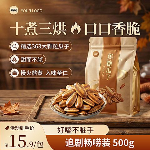 瓜子食品零食电商零售主图
