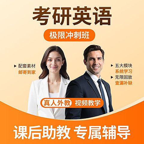 考研英语课程教育培训带人像商品主图AIGC人物