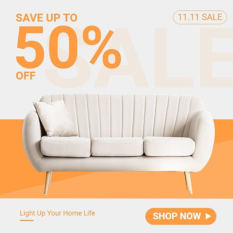 创意双色设计双十一跨境电商家居百货沙发主图/直通车