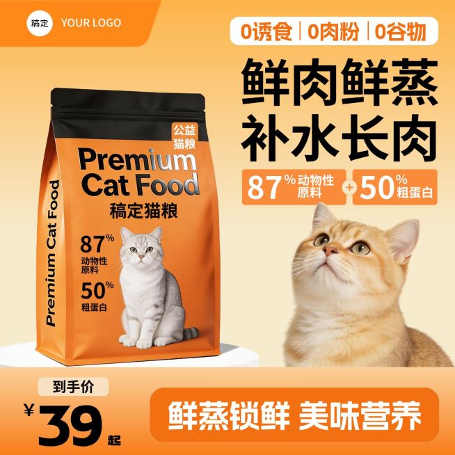 猫粮狗粮宠物食品电商零售主图直通车预览效果