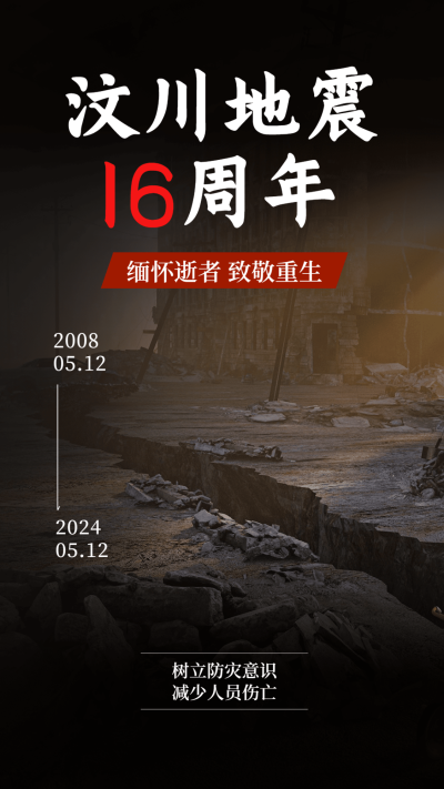 5.12全国防灾减灾日宣传推广手机海报