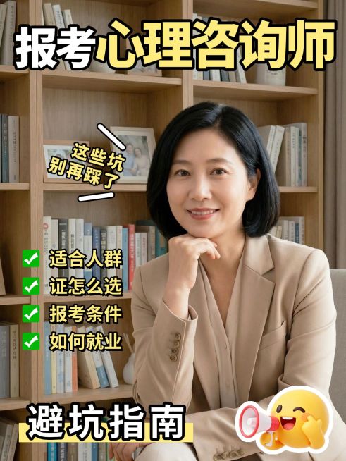 教育培训职业教育心理咨询报考通知人像小红书封面预览效果