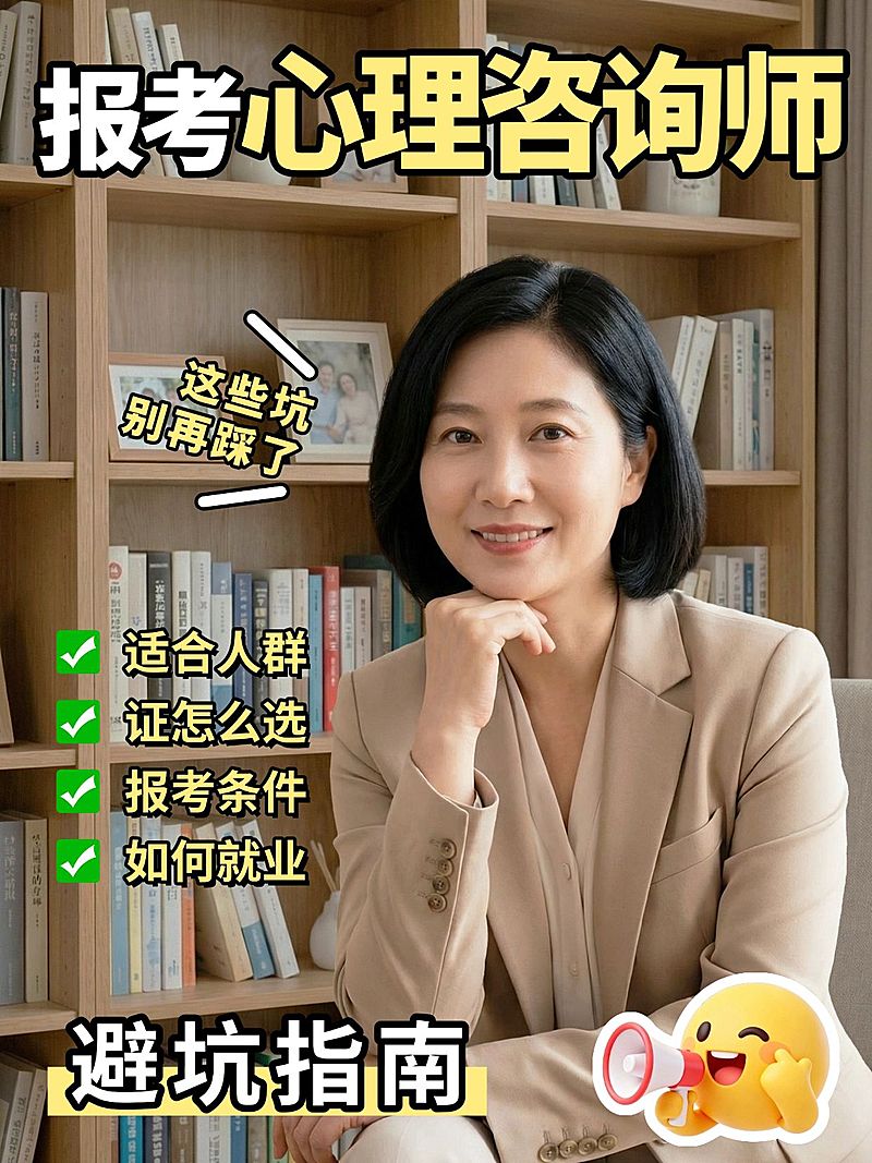 教育培训职业教育心理咨询报考通知人像小红书封面