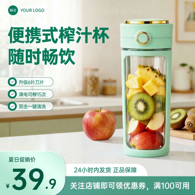 榨汁杯家居电器小家电主图预览效果