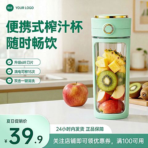 榨汁杯家居电器小家电主图