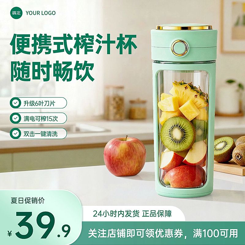 榨汁杯家居电器小家电主图