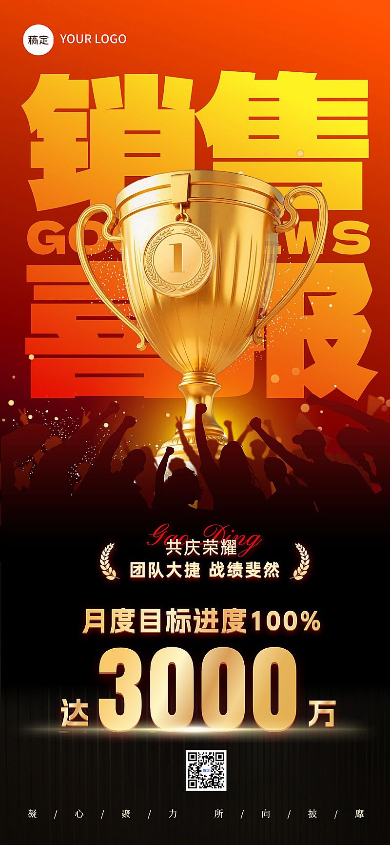 金融保险销售业绩达成冲击感喜报