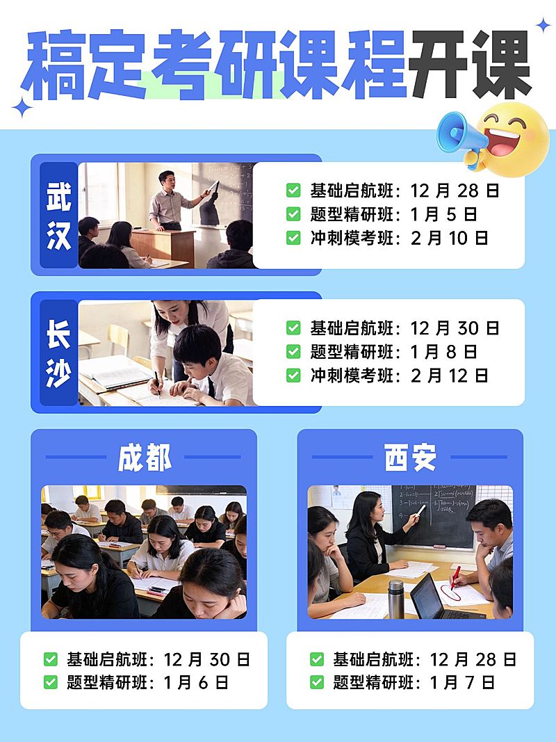 教育培训学历教育考研课程介绍拼图小红书配图