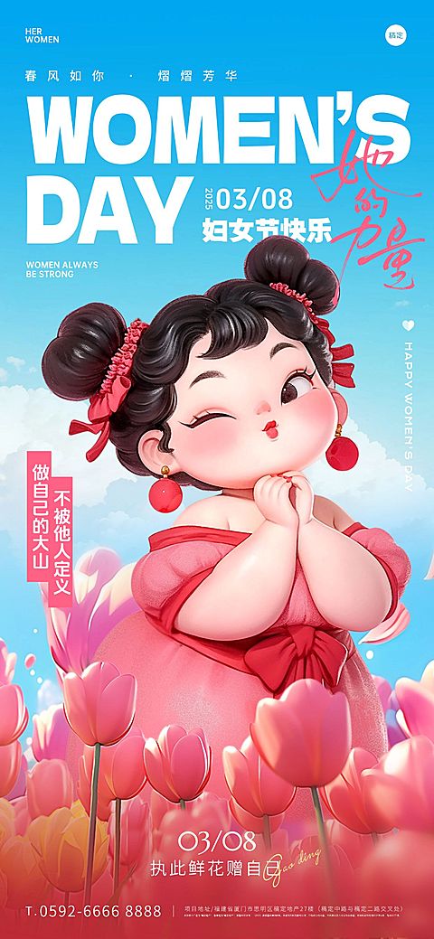 38妇女节软3D风石矶娘娘海AIGC