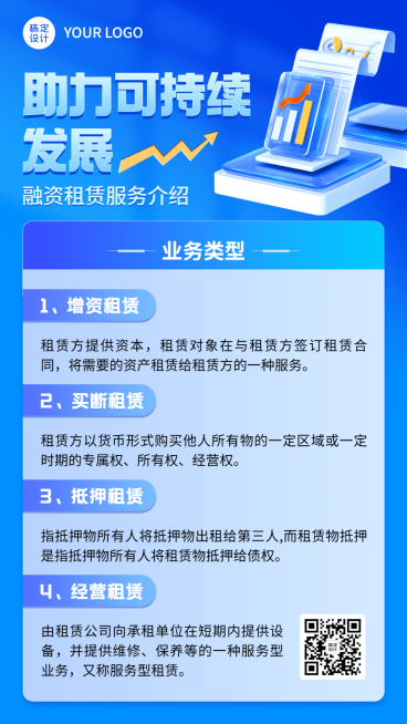 金融融资租赁服务介绍知识科普3D手机海报套装预览效果