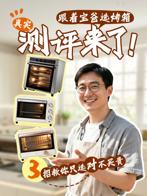 家居电器烤箱测评攻略指南人像小红书封面预览效果