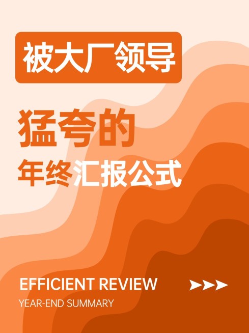 打工人年终总结汇报小红书封面预览效果