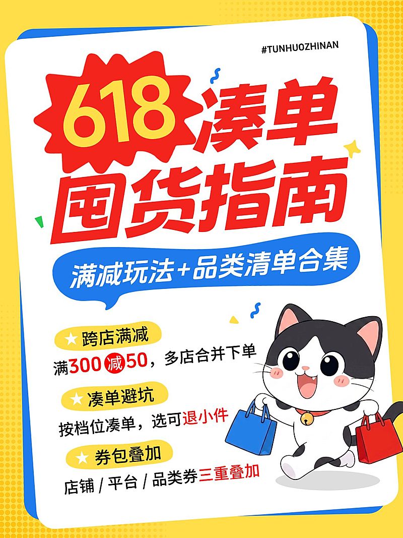 618节点营销通用可爱感小红书封面