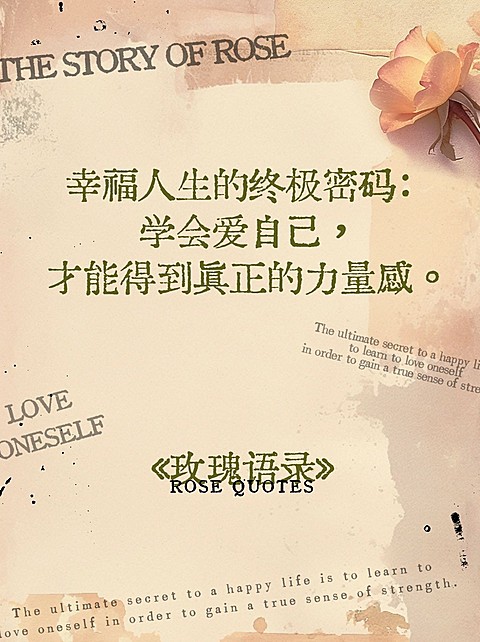 情感文案玫瑰语录汇文明朝体小红书封面AIGC