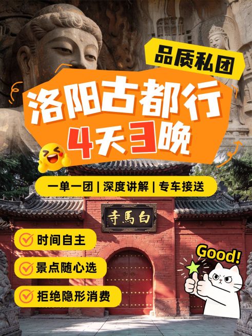 旅游出行洛阳古都游玩攻略分享小红书封面预览效果
