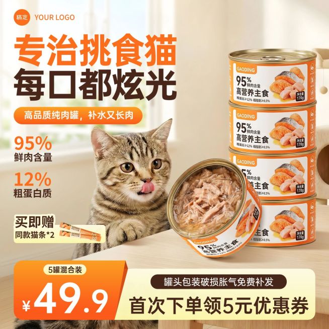 猫粮宠物零食主图直通车预览效果