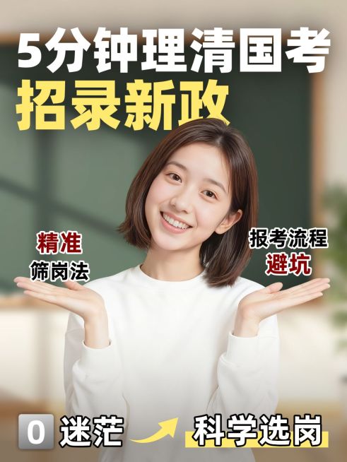 教育培训职业技能公考政策资讯分享人像小红书封面预览效果