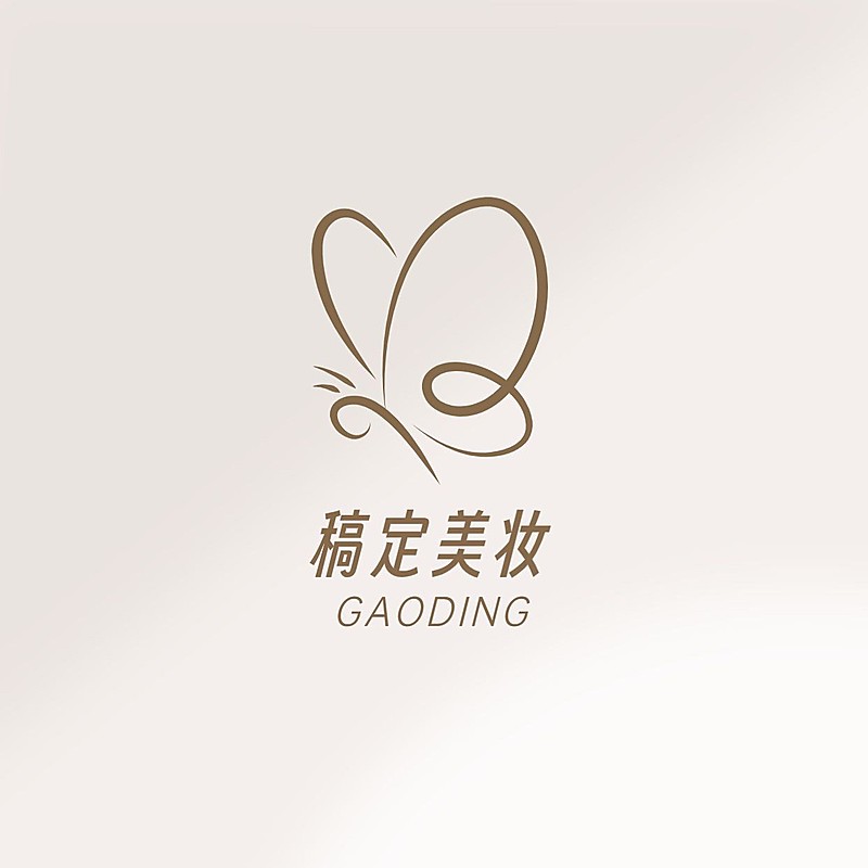 美容美妆店铺蝴蝶图标LOGO
