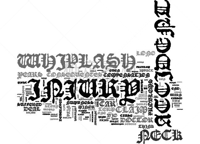 身体受伤,颈部挥鞭样损伤,巨大的,不,白色,单词,文字,机敏,概念