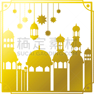 清真寺,斋月祝福,图标,中东人,白昼,新月形,白色背景,式样,传统,建造