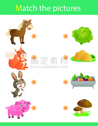 食品,猪,动物,儿童,卡通,谜题游戏,松鼠,马,野兔,模仿