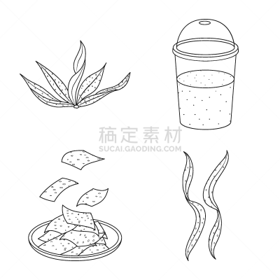 design food and vegan icon collection