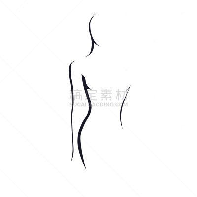 女性形象,线条,肖像,一个人,女人,自然美,品牌名称,时装模特,绘画插图,仅女人