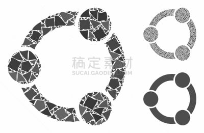 不规则的,镶嵌图案,组物体,图标,计算机网络,矢量,一个物体,斑点,连接,联系