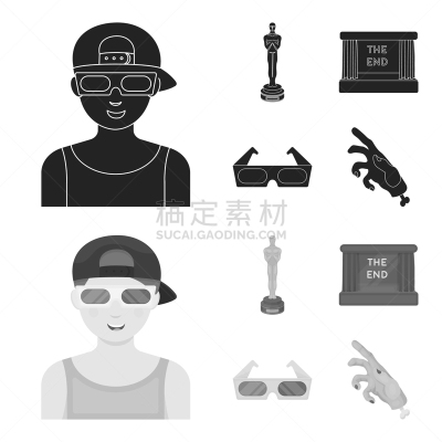 奥斯卡奖,奖,三维图形,眼镜,胶卷,分离着色,商务,窗帘,收集