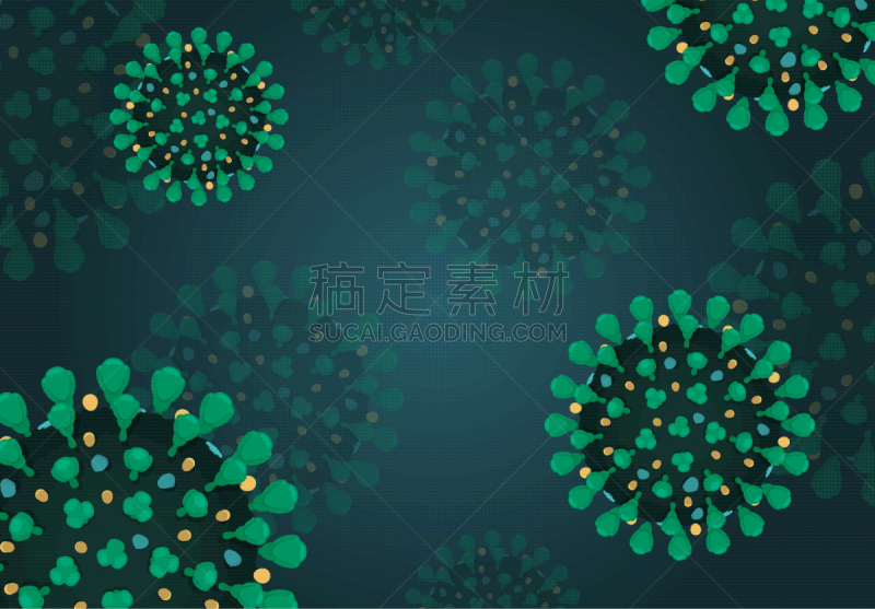日冕形病毒,绿色,飞,18岁到19岁,生物学,微生物学,警告标识,健康保健,暗色,信封