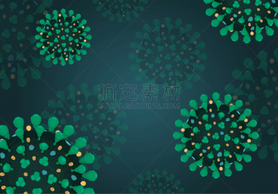 日冕形病毒,绿色,飞,18岁到19岁,生物学,微生物学,警告标识,健康保健,暗色,信封