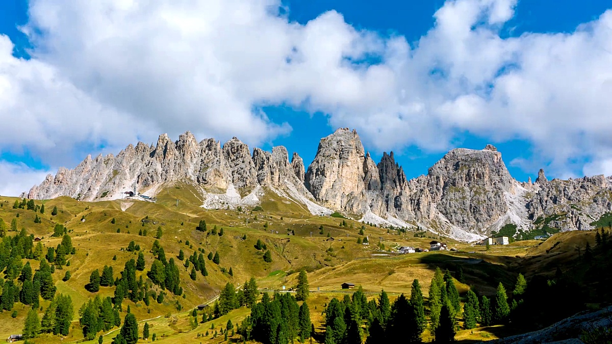 意大利白云石的延时摄影，Pizes de Cir Ridge