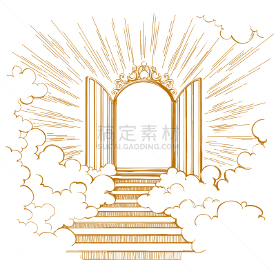 大门,天堂,建筑物门,复活节,图像,福音,矢量,庆祝