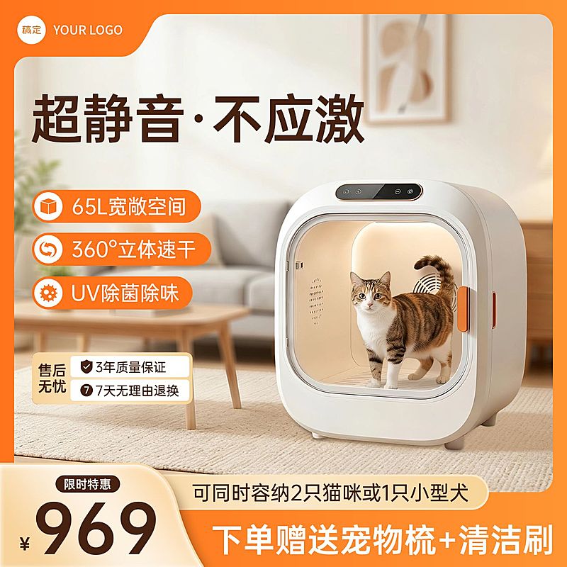 宠物烘干机家居电器小家电电商零售主图