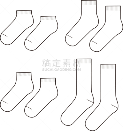 袜子,草图,模板,时尚,时尚设计师,矢量,纺织工业,图像,时尚插画