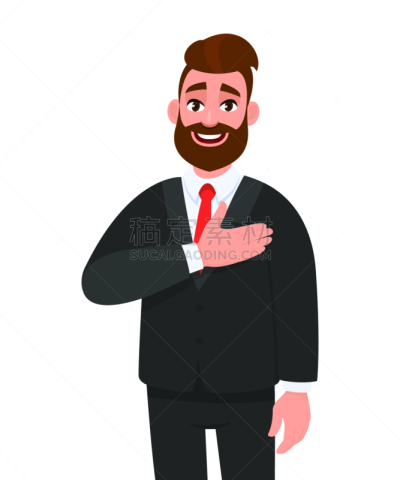 男商人,矢量,做手势,面部表情,卡通,时尚,人,男人,青年人,快乐