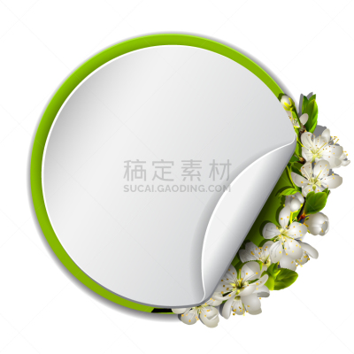 圆形,樱桃,枝,花朵,春天,边框,白色,粉色,式样,华丽的