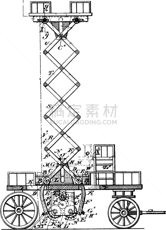 塔,防火梯,白色,人,图像,矢量,雕刻图像,美因河,复古,支撑