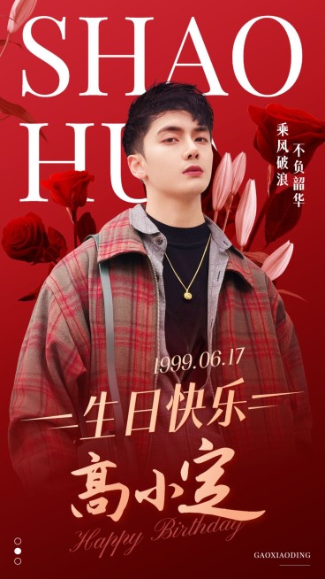 明星应援生日祝福丰巢投屏海报预览效果