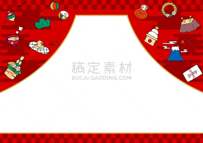 新年前夕,计算机图标,日本,式样,镜饼,新年,抽陀螺,华丽的,门松,炬燵