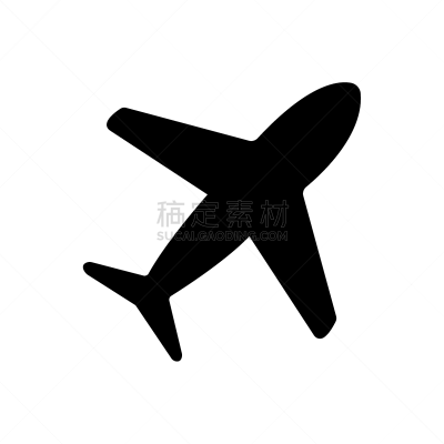 矢量,飞机,绘画插图,极简构图,平坦的,计算机图标,黑色,分离着色,白色背景,航空器拍摄视角