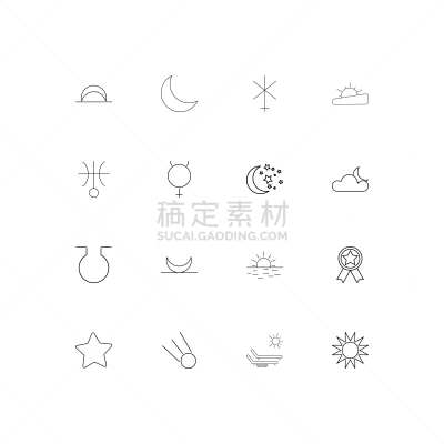 轮廓,直的,计算机图标,图像,矢量,天王星,标志,月亮,月光背景,日落