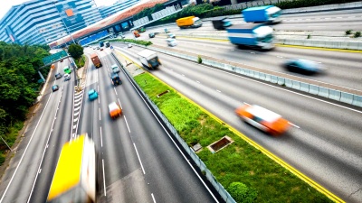 繁忙的道路，延时摄影