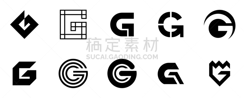 品牌名称,英文字母G,商务,几何形状,字母,字母表次序,信函,模板,布置,弯曲