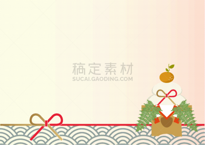 新年前夕,背景,绘画插图,日本,运气,式样,材料,高雅,给予
